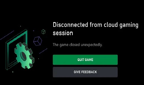 disconnected from cloud gaming session