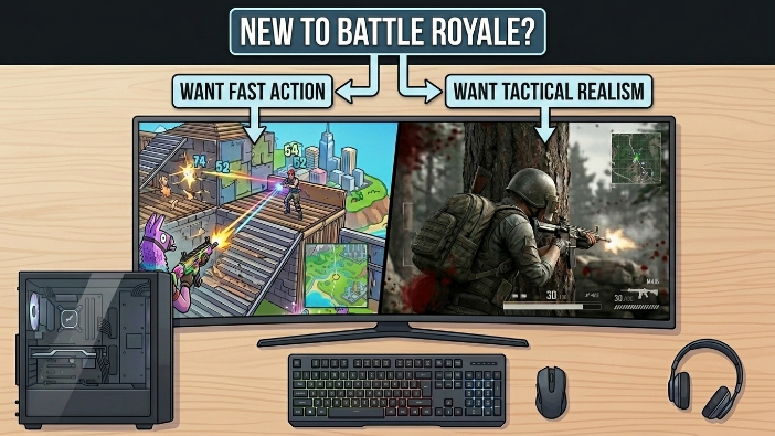 Fortnite vs PUBG: Which Game Is Better for Beginners PC